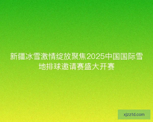 新疆冰雪激情绽放聚焦2025中国国际雪地排球邀请赛盛大开赛